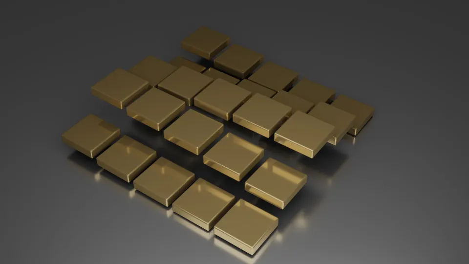 Animating an Array of Buttons with Geometry Nodes in Blender